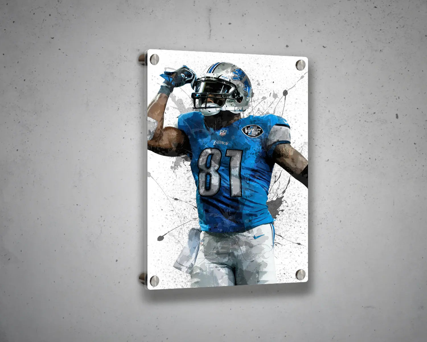 Calvin Johnson Canvas Wall Art 