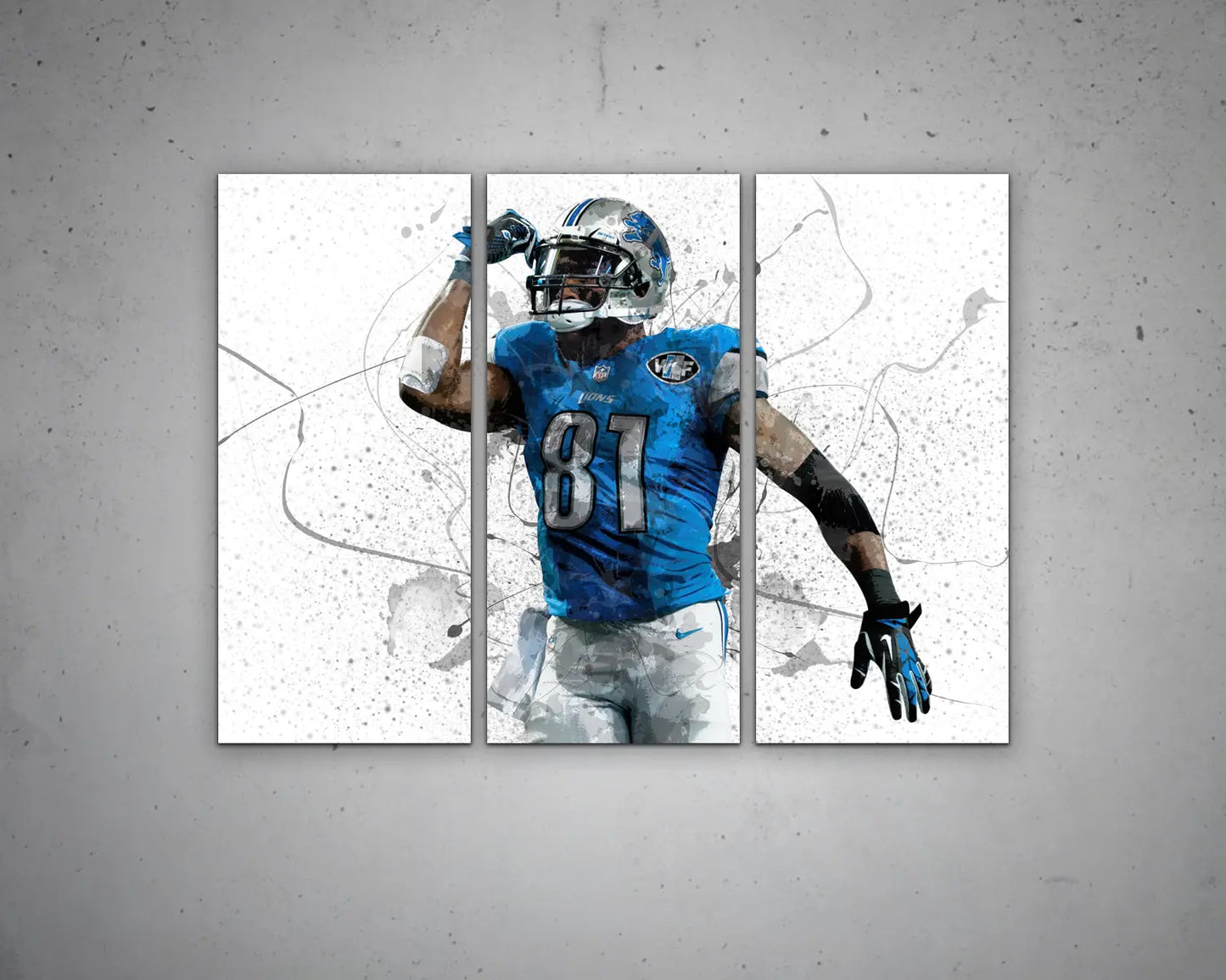 Calvin Johnson Canvas Wall Art 