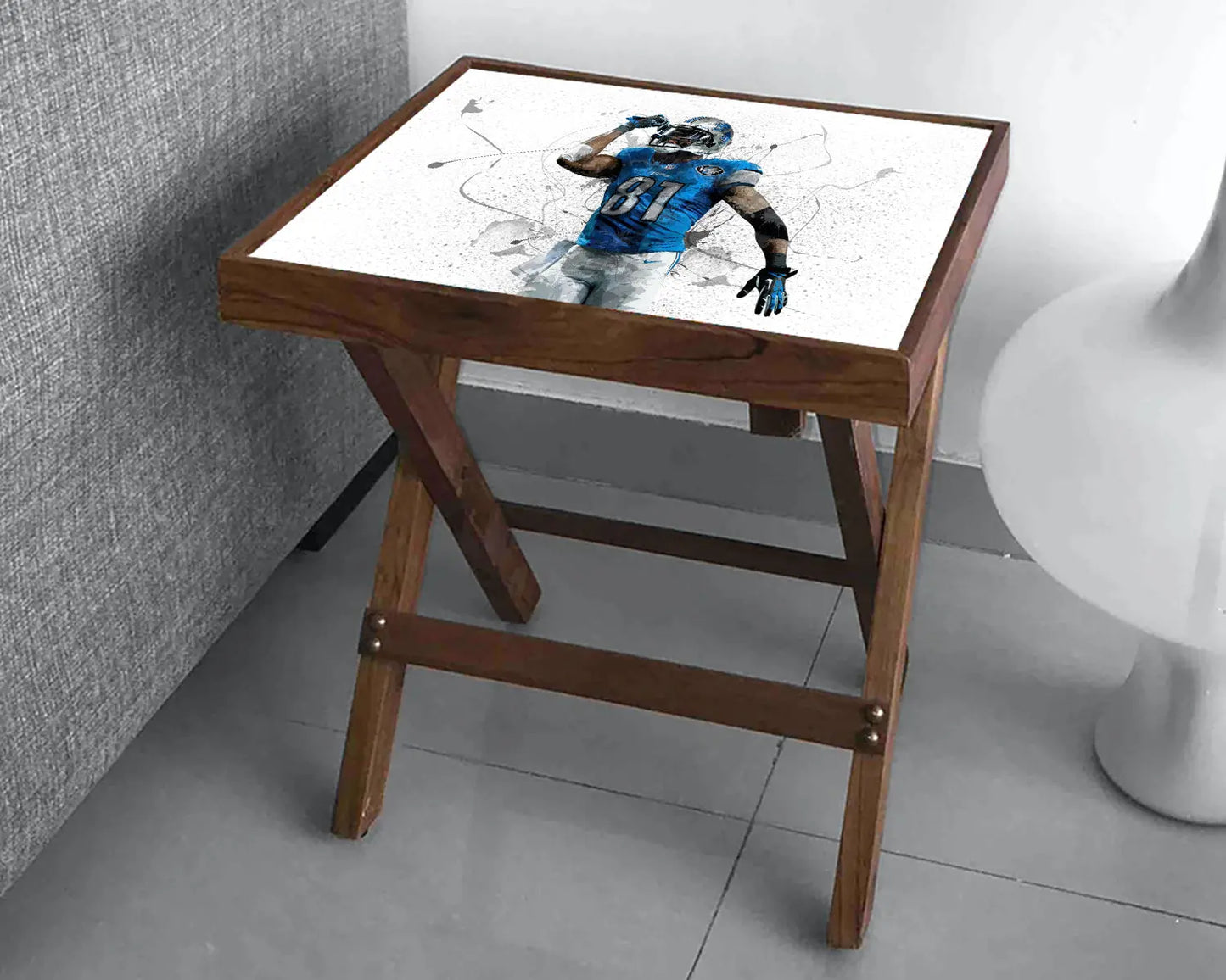 Calvin Johnson Splash Effect Coffee and Laptop Table 