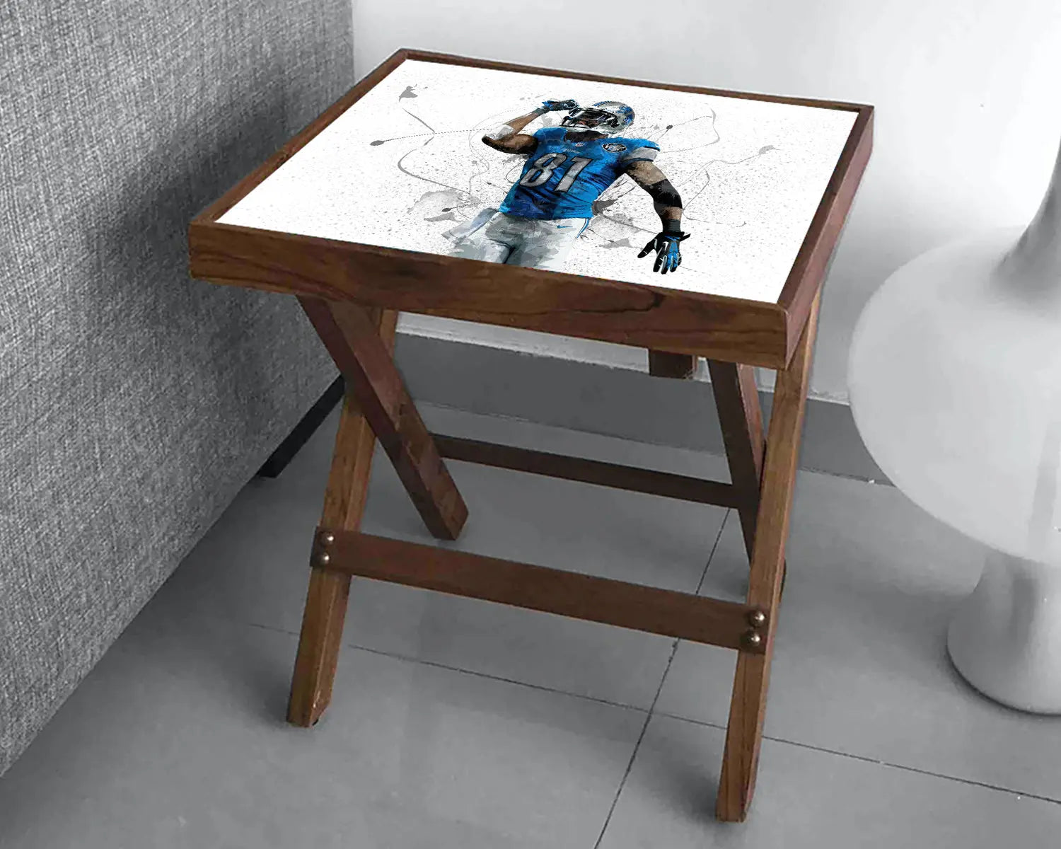 Calvin Johnson Splash Effect Coffee and Laptop Table 