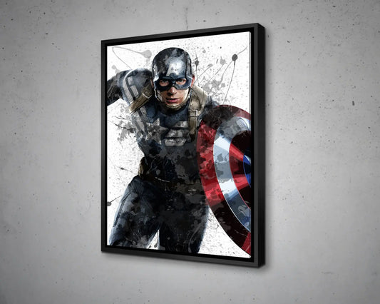 Captain America Splash Effect Canvas Art 