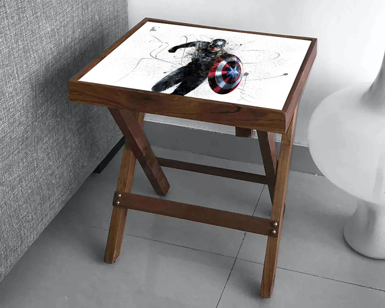 Captain America Splash Effect Coffee and Laptop Table 