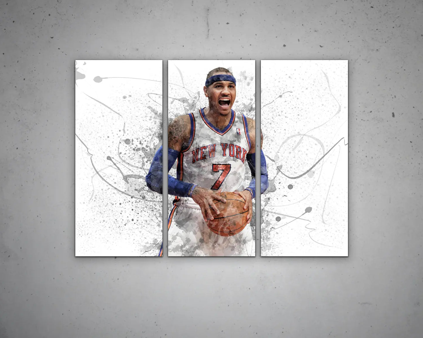 Carmelo Anthony Splash Effect Canvas Art 