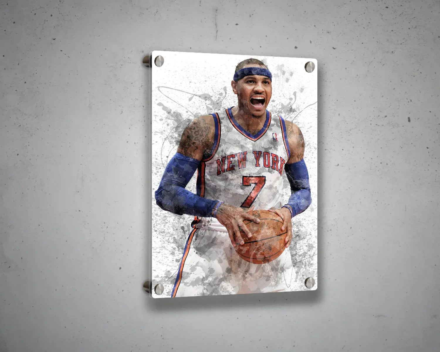 Carmelo Anthony Splash Effect Canvas Art 