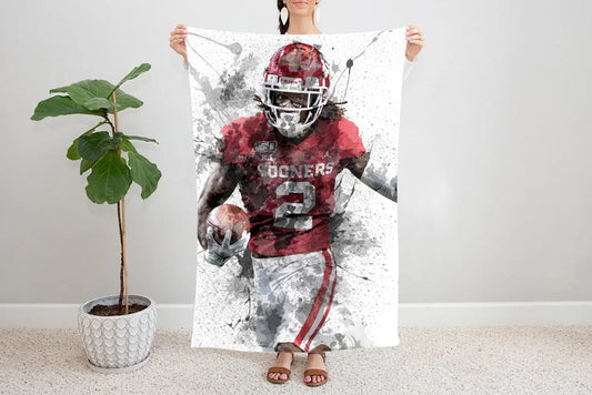 CeeDee Lamb Splash Effect Fleece Blanket