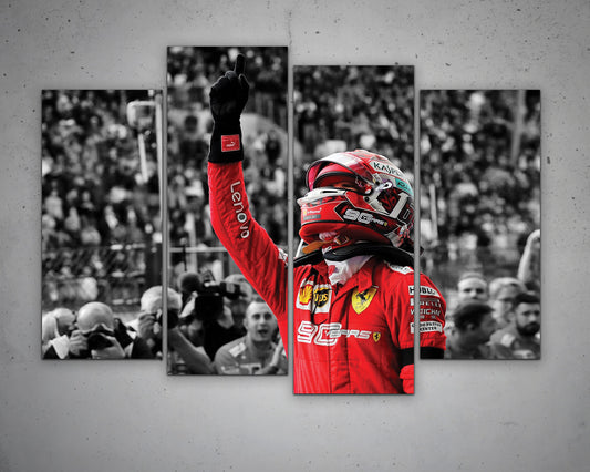 Charles Leclerc Black & White Canvas Art