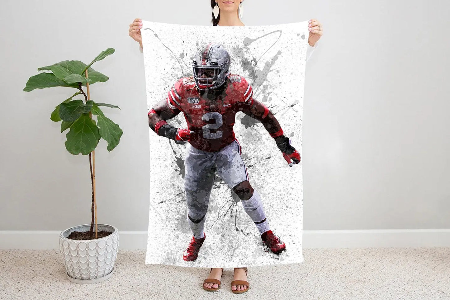Chase Young Splash Effect Fleece Blanket 