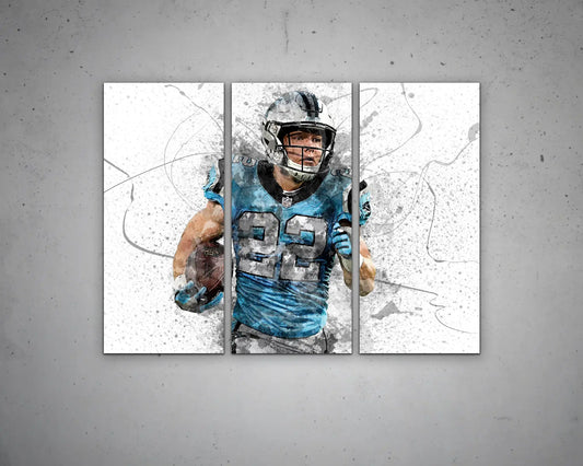 Christian McCaffrey Canvas Wall Art