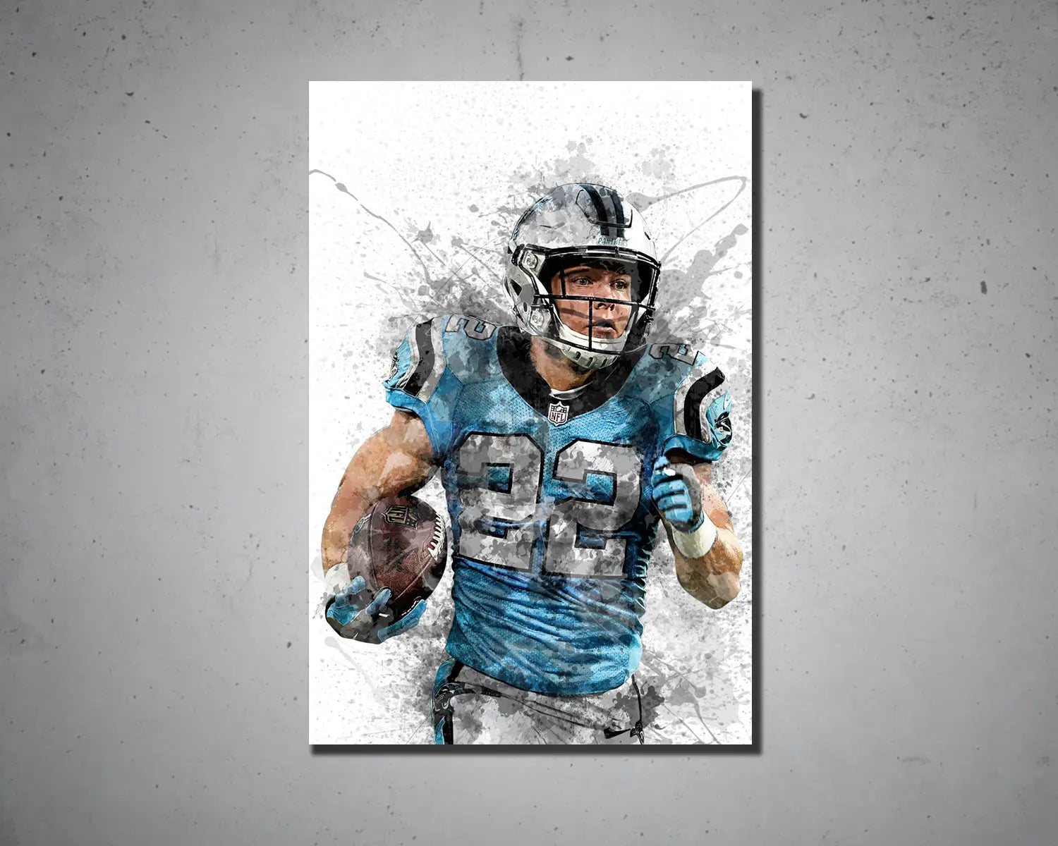 Christian McCaffrey Canvas Wall Art 