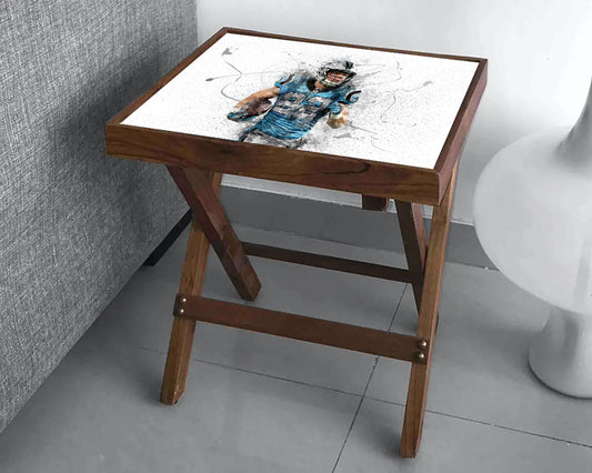 Christian McCaffrey Splash Effect Coffee and Laptop Table 