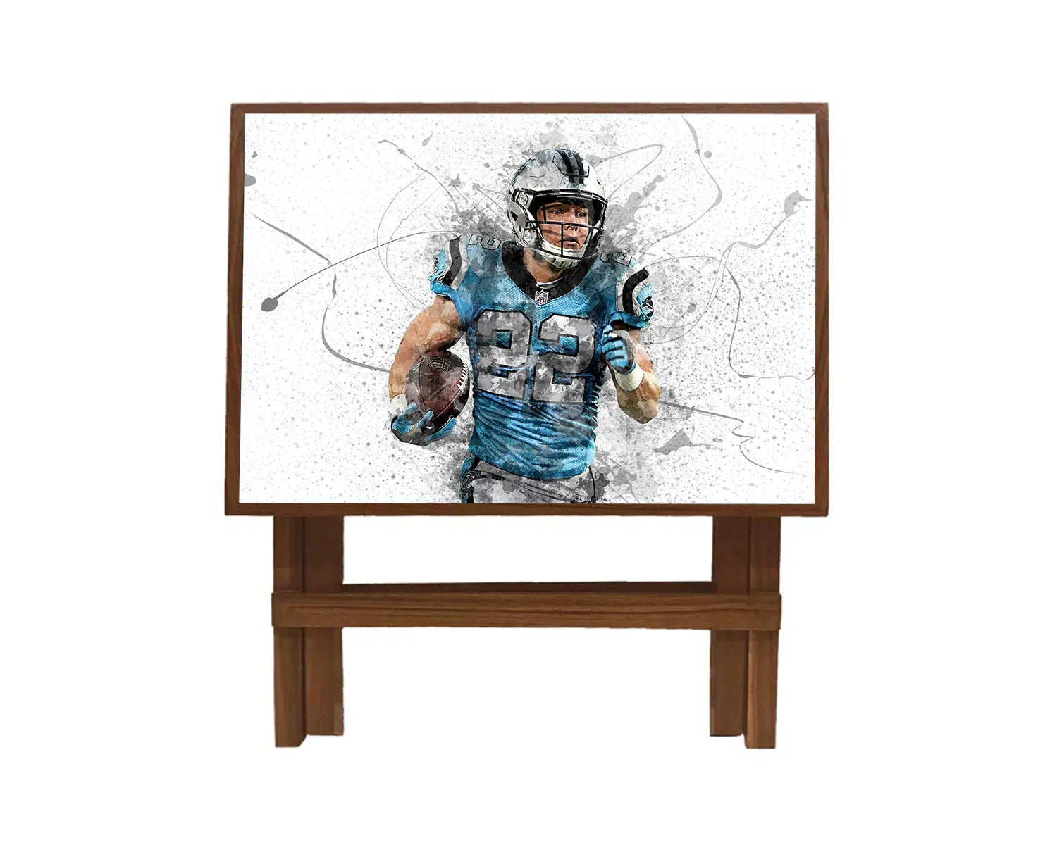 Christian McCaffrey Splash Effect Coffee and Laptop Table 