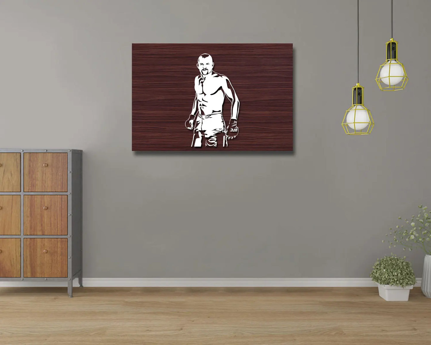 Chuck Liddell LED Wooden Decal 