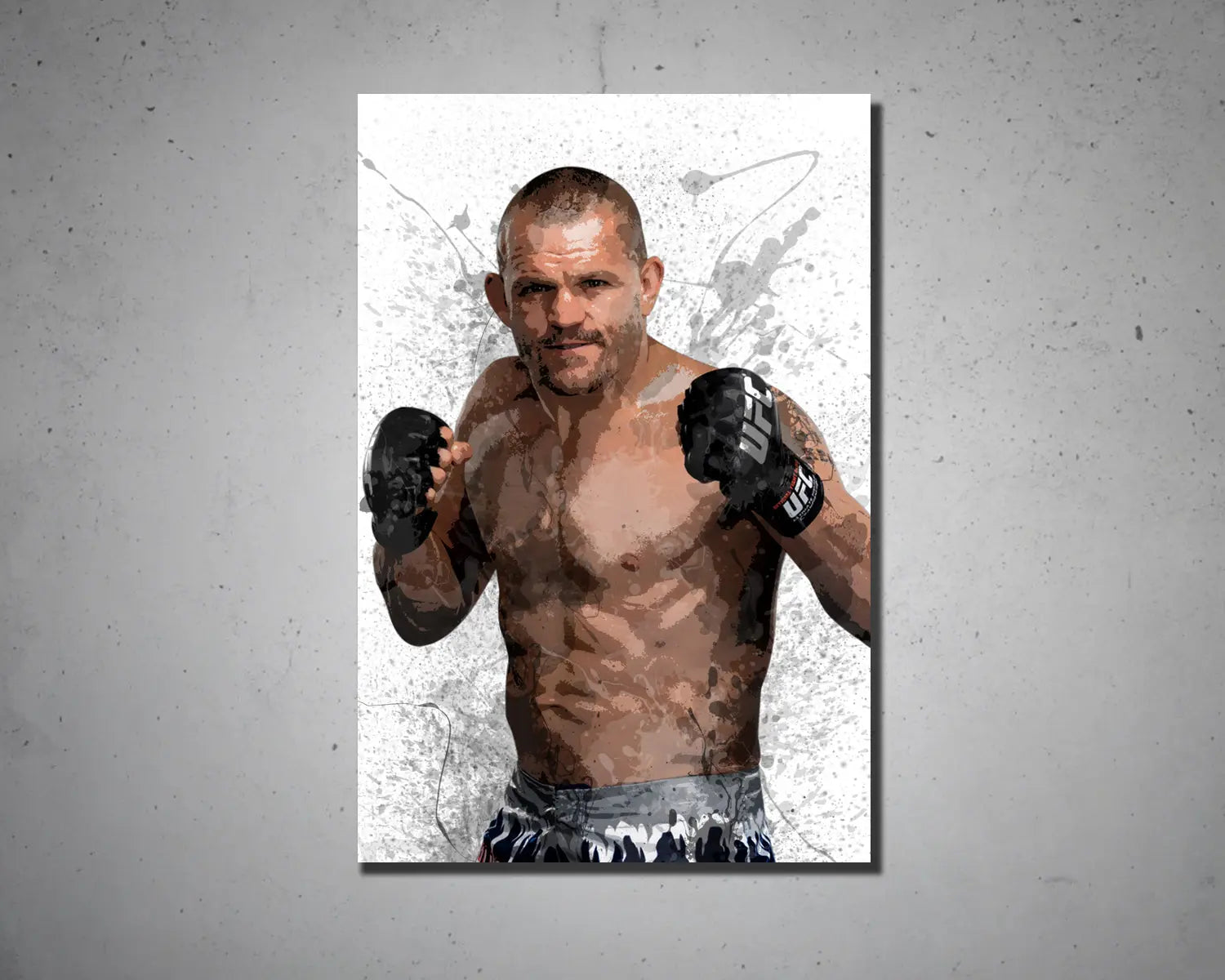Chuck Liddell Splash Effect Canvas Art 