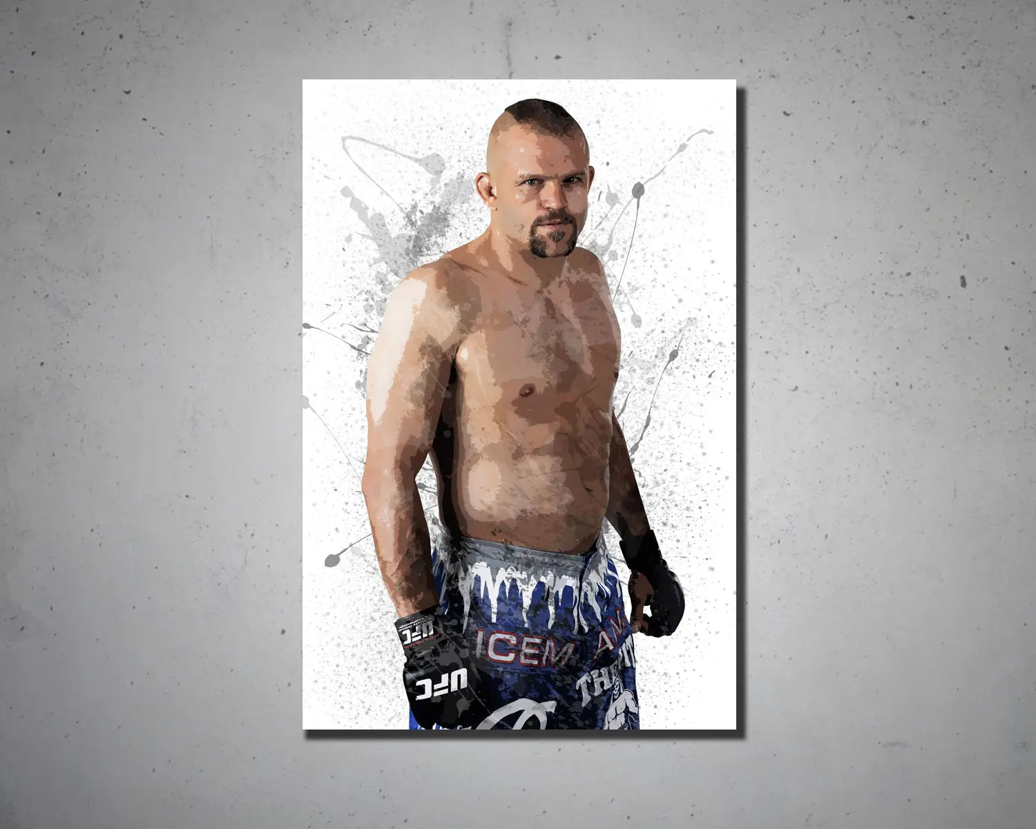 Chuck Liddell Splash Effect Canvas Art 