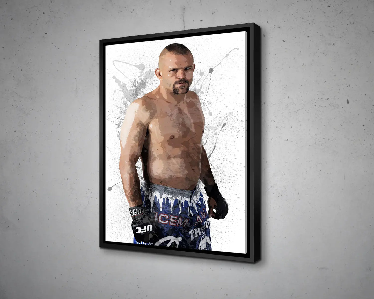 Chuck Liddell Splash Effect Canvas Art 