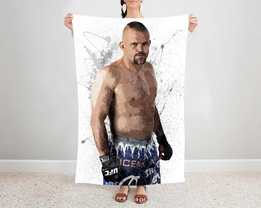 Chuck Liddell Splash Effect Fleece Blanket