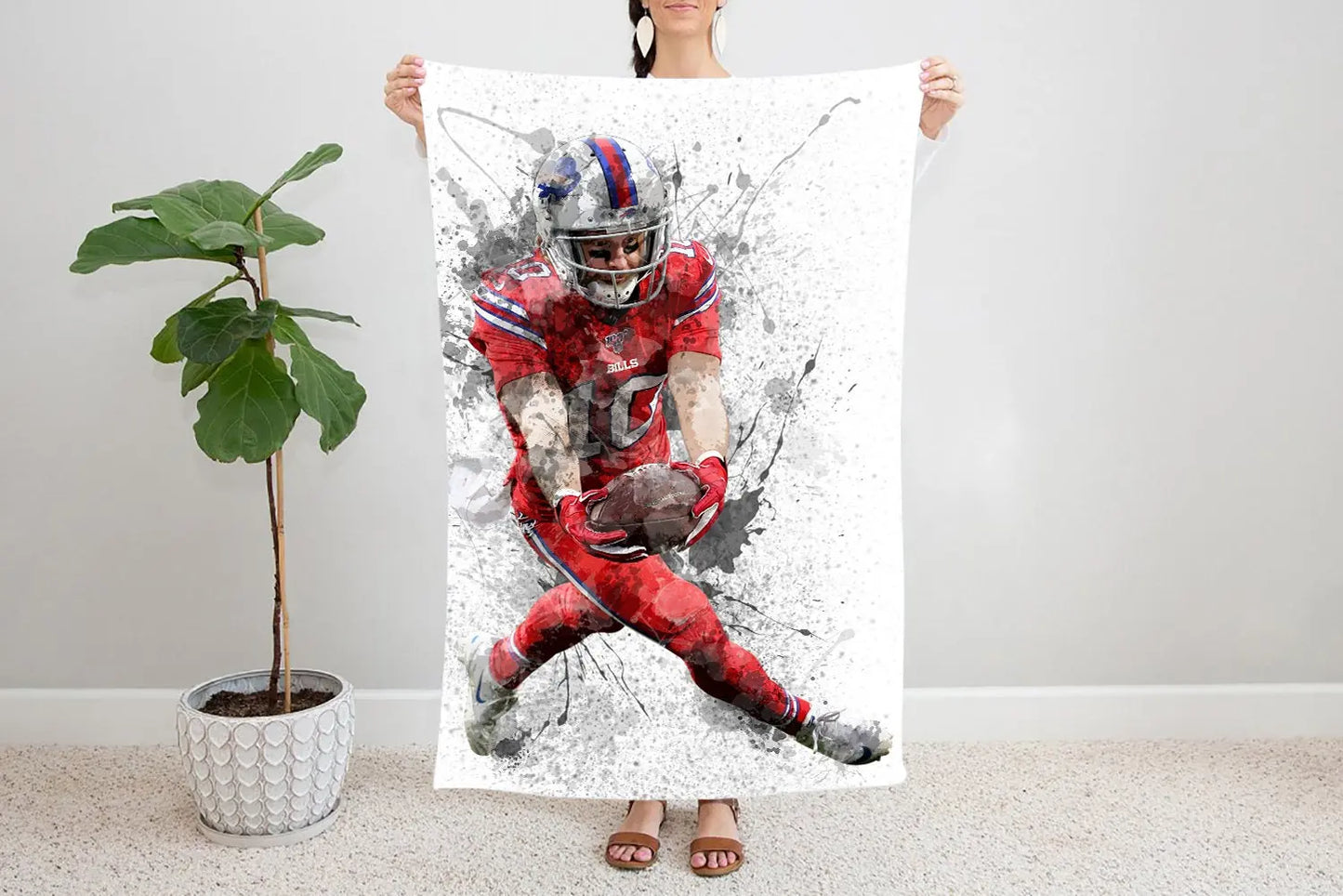 Cole Beasley Splash Effect Fleece Blanket 
