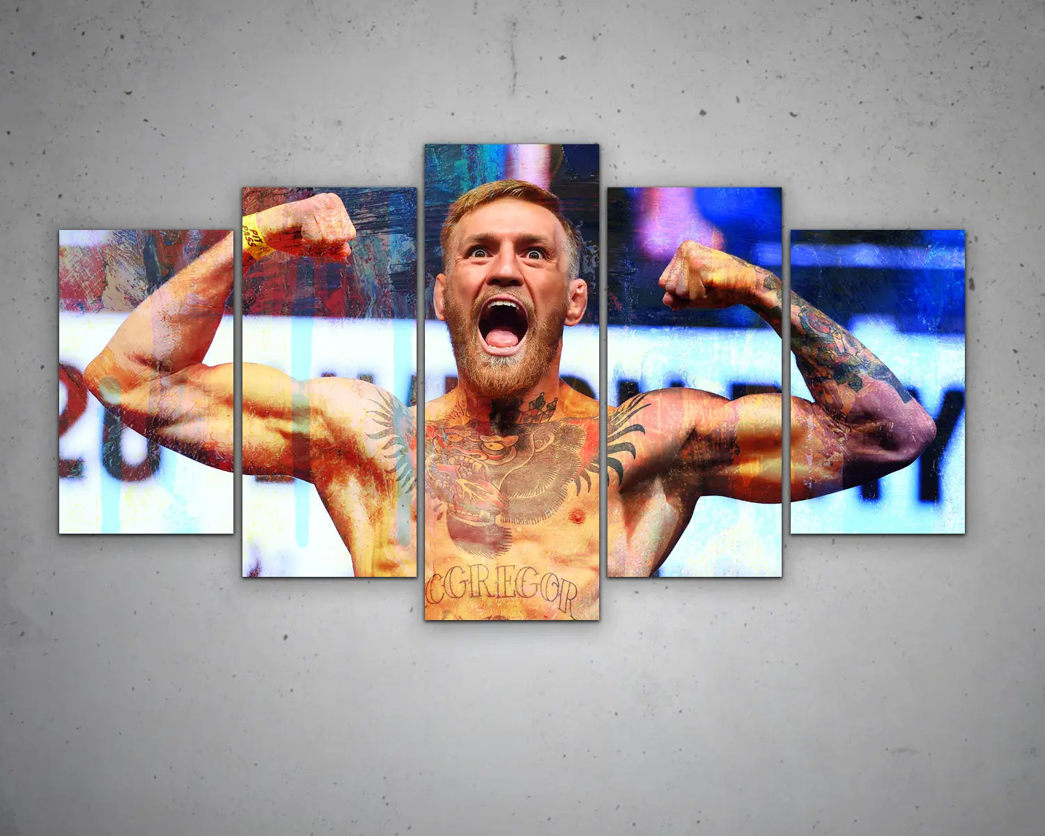 Conor McGregor Multicolour Wall Art 