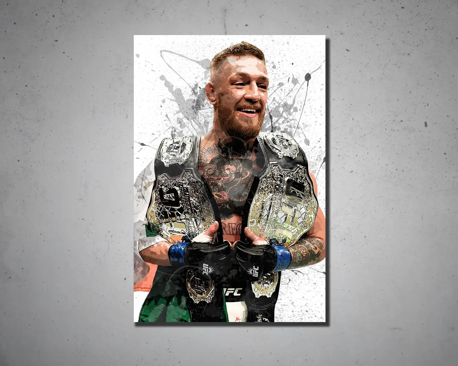 Conor McGregor Splash Effect Canvas Art 