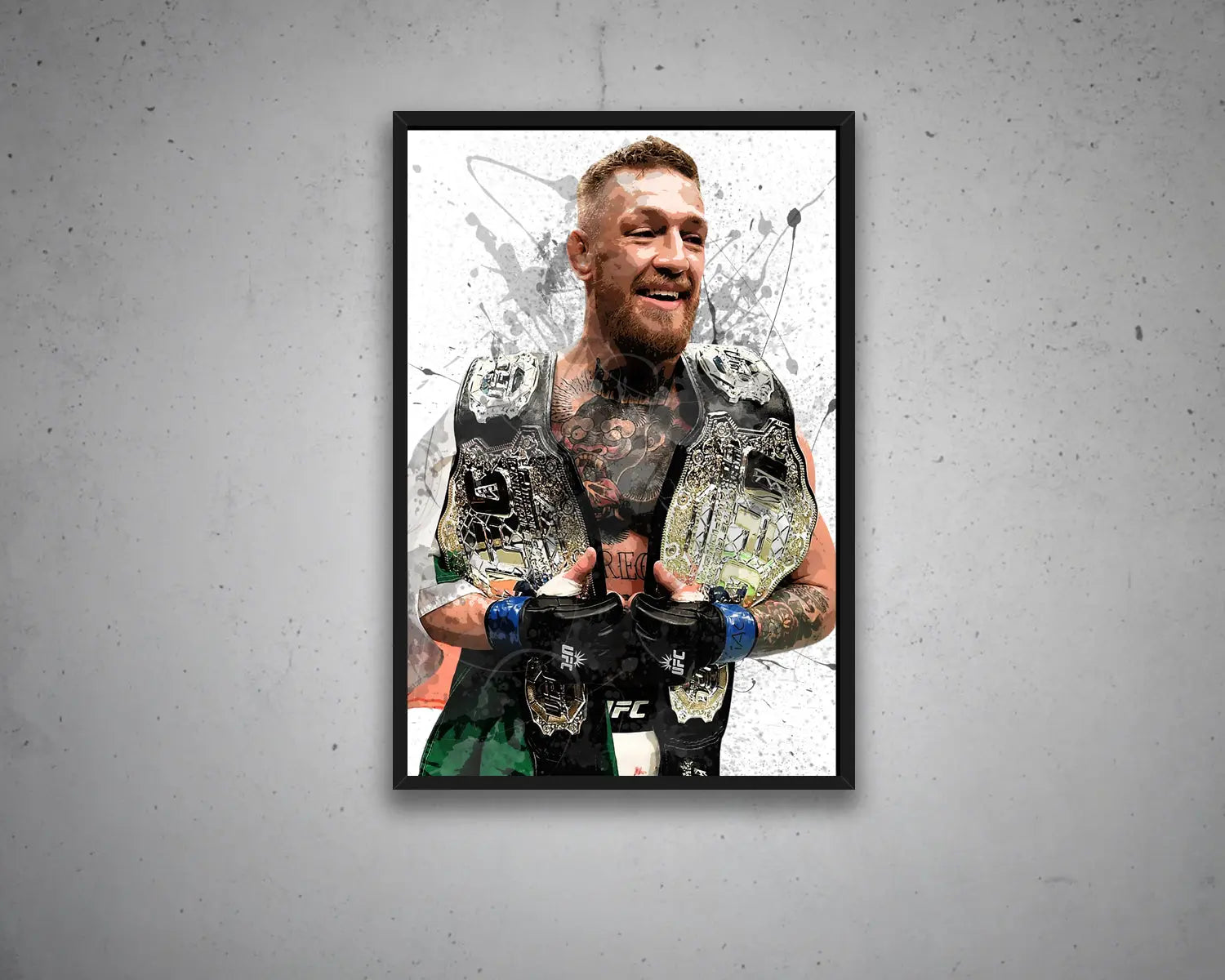 Conor McGregor Splash Effect Canvas Art 