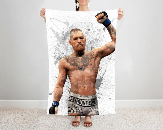 Conor McGregor Splash Effect Fleece Blanket Style 1