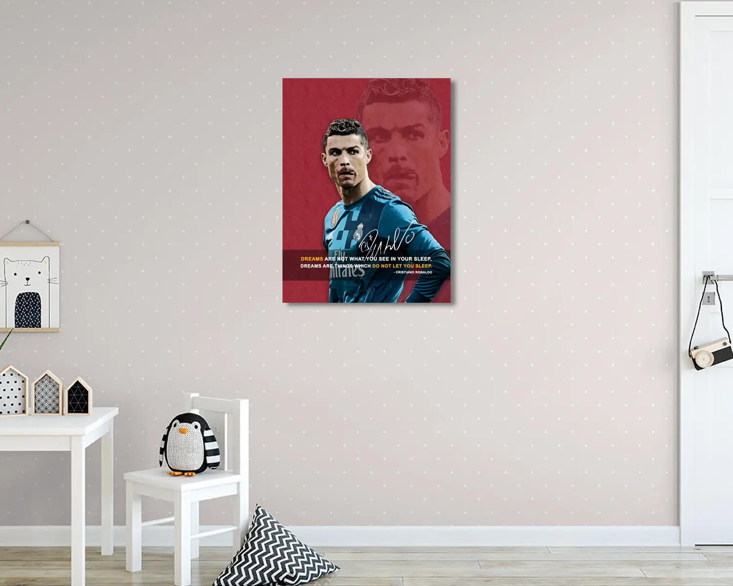 Cristiano Ronaldo Dreams are not what you see in your sleep Canvas Wall Art 