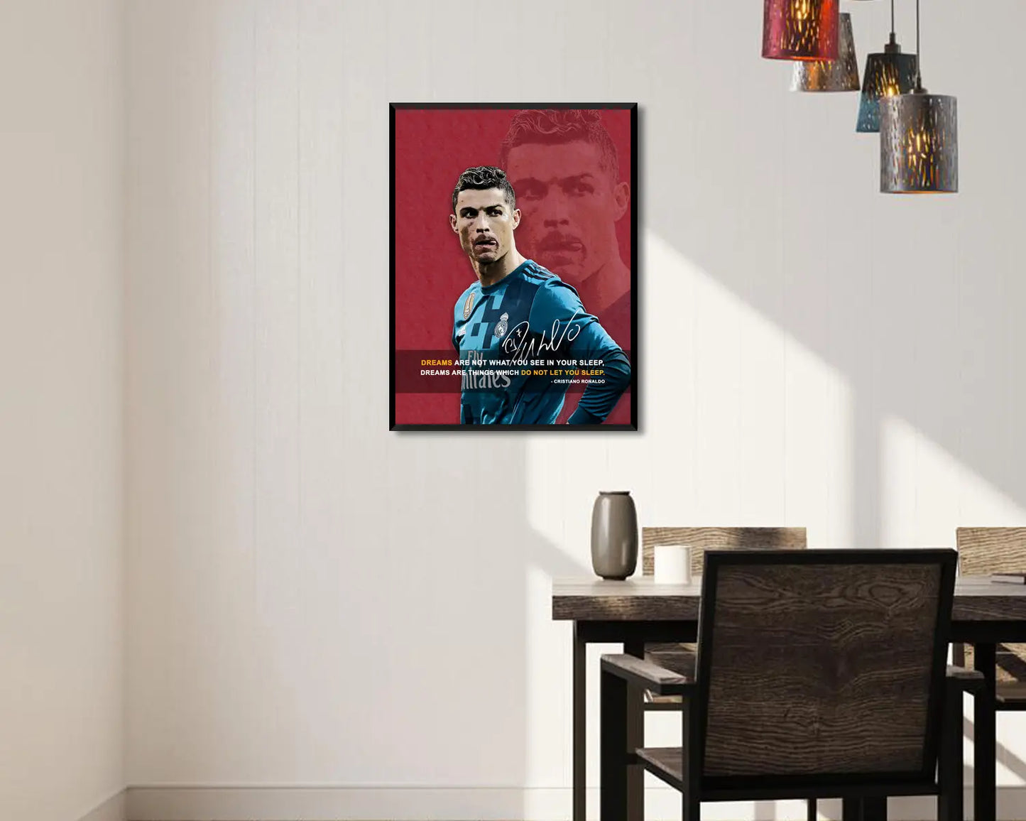 Cristiano Ronaldo Dreams are not what you see in your sleep Canvas Wall Art 