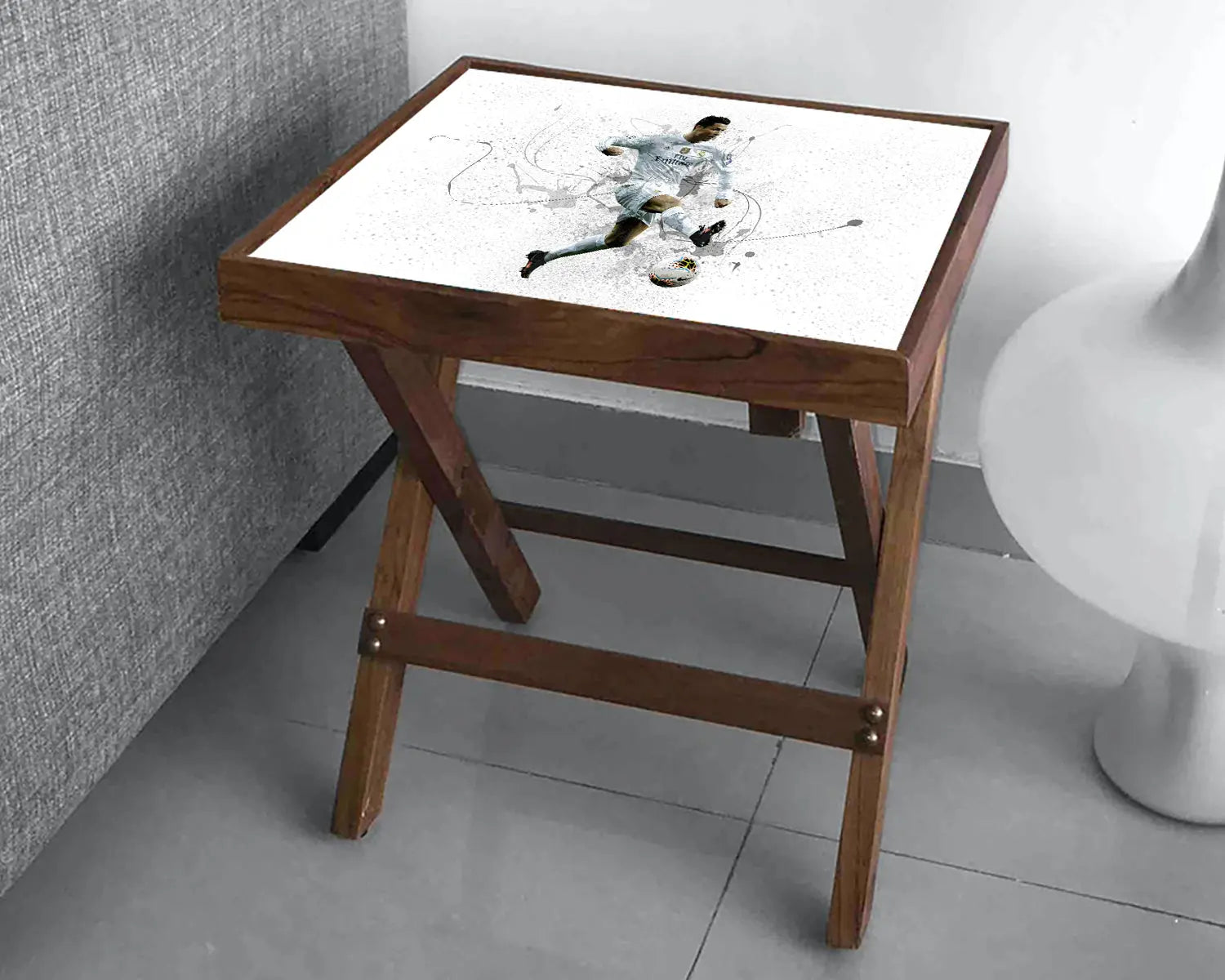 Cristiano Ronaldo Splash Effect Coffee and Laptop Table 