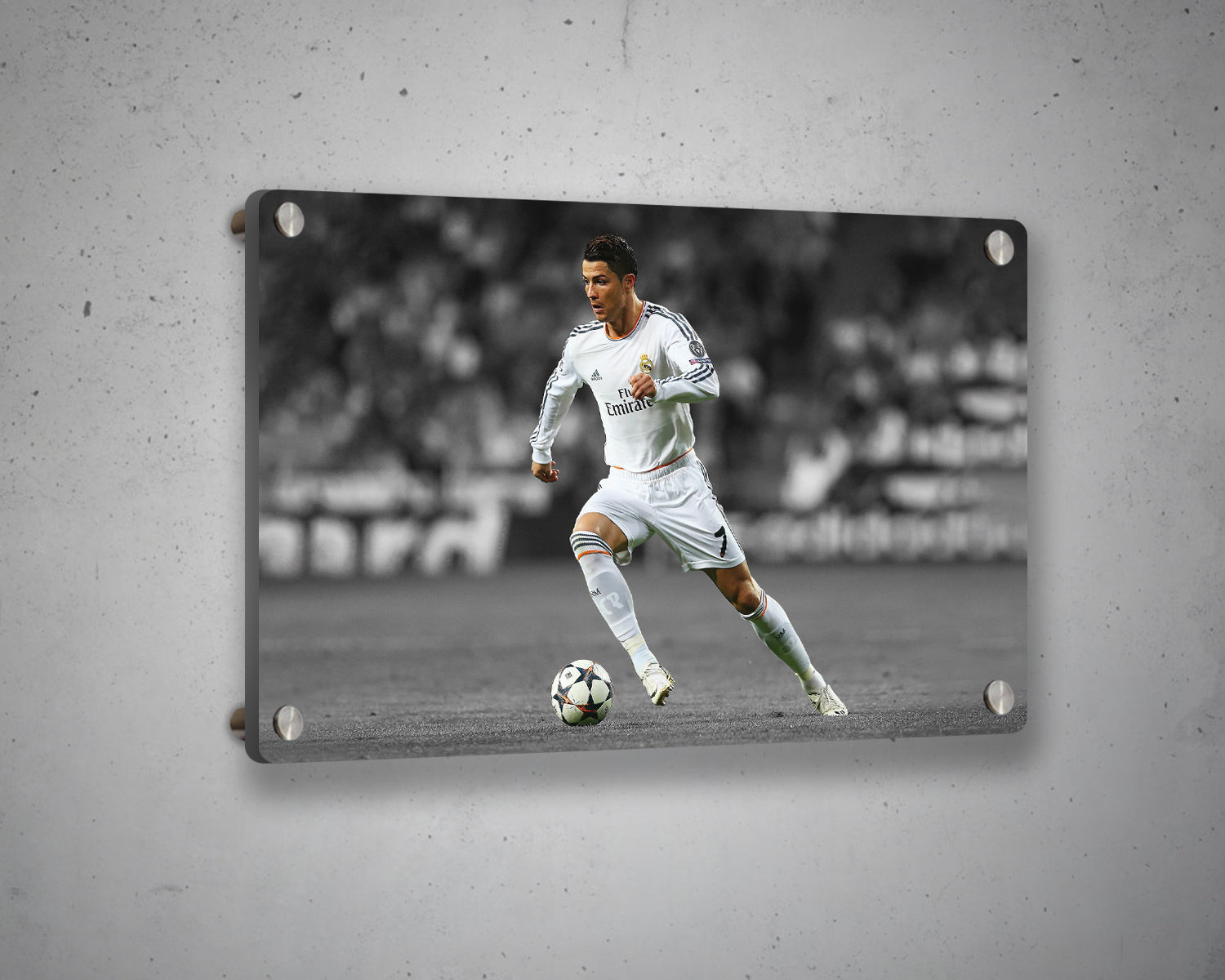 Cristiano Ronaldo Black & White Canvas Art 