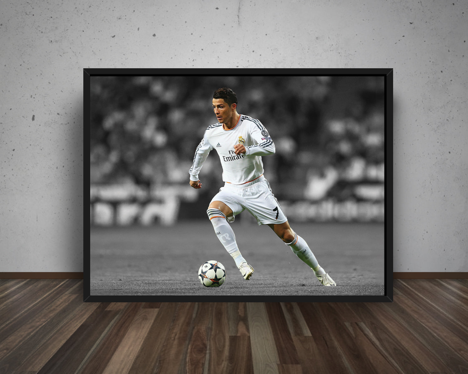 Cristiano Ronaldo Black & White Canvas Art 