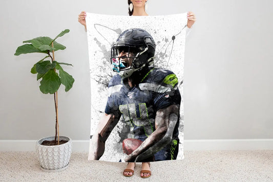 DK Metcalf Splash Effect Fleece Blanket 