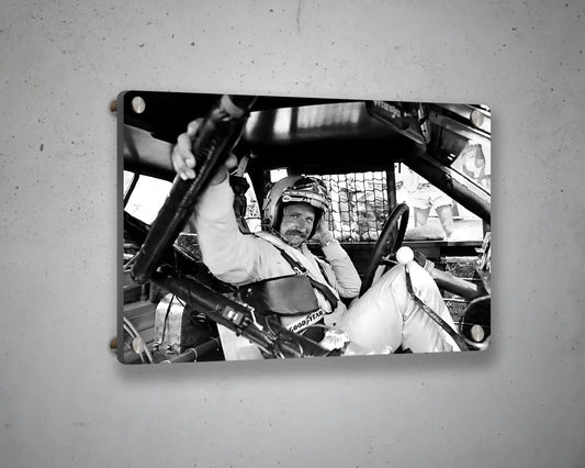 Dale Earnhardt Black & White Canvas Art 