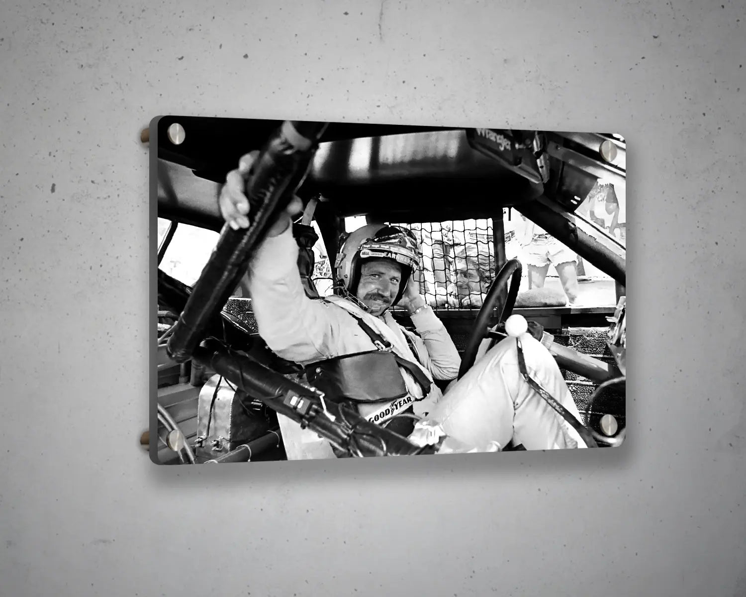 Dale Earnhardt Black & White Canvas Art 