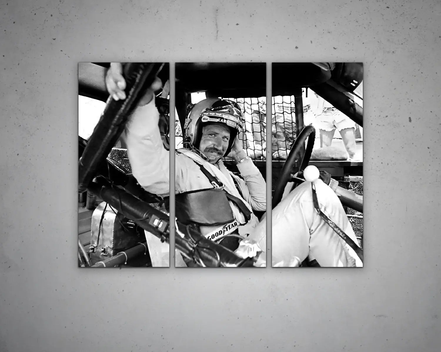 Dale Earnhardt Black & White Canvas Art 