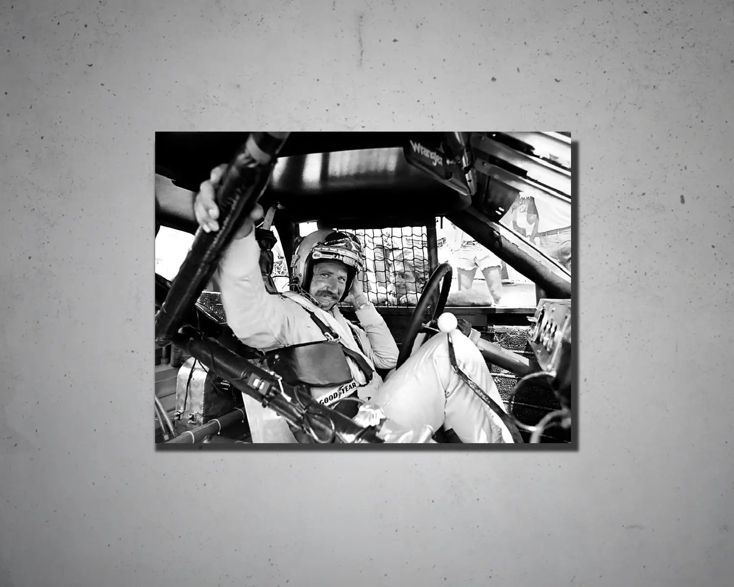 Dale Earnhardt Black & White Canvas Art 