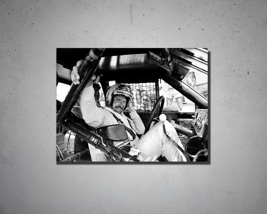 Dale Earnhardt Black & White Canvas Art 