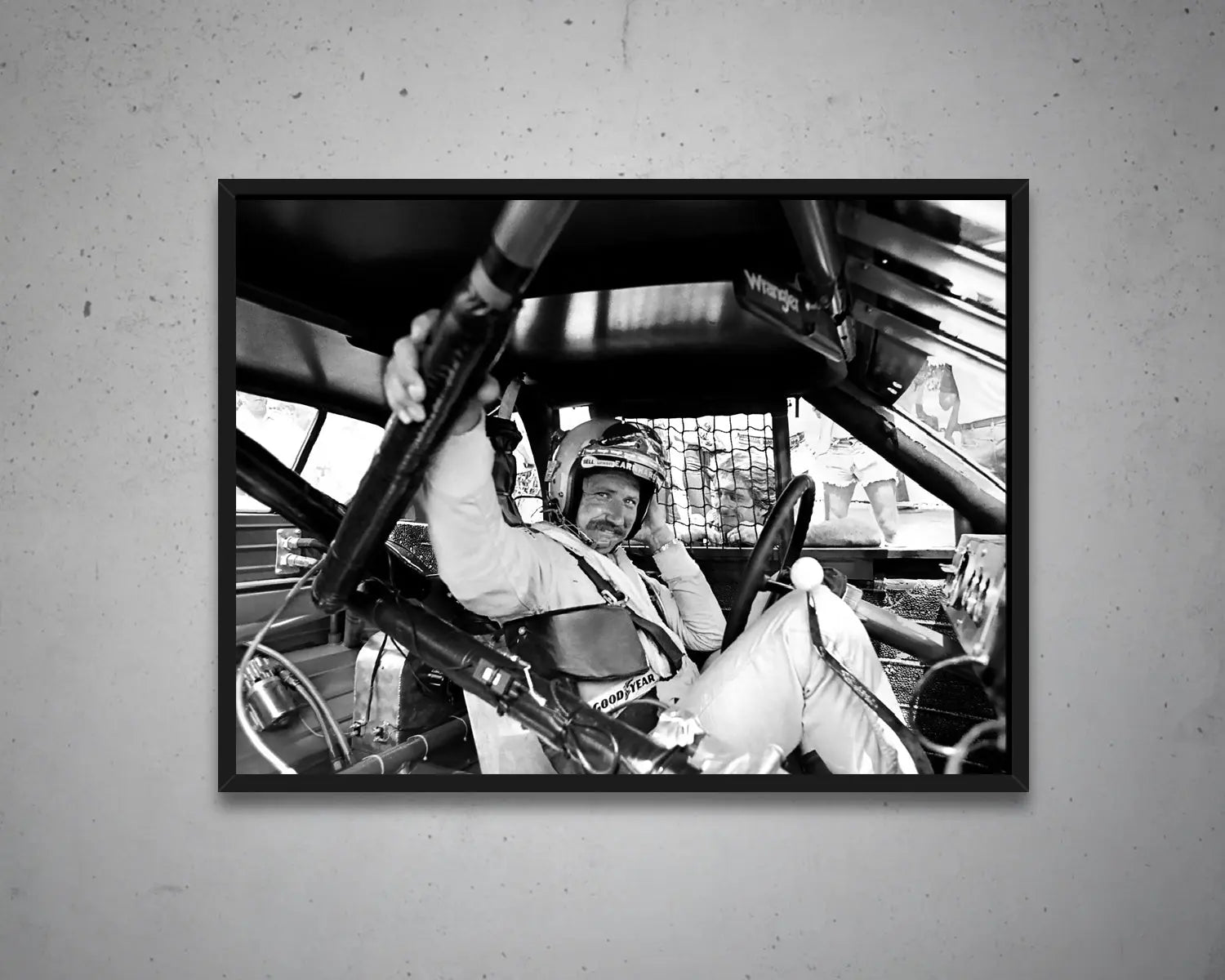Dale Earnhardt Black & White Canvas Art 