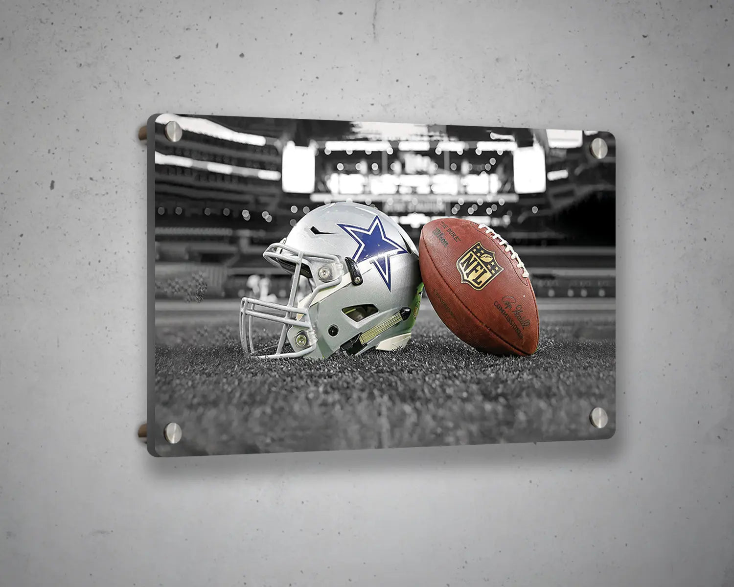 Dallas Cowboys Black & White Canvas Art 