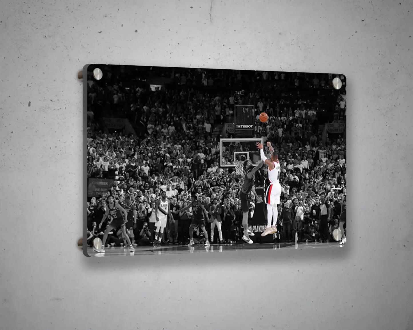 Damian Lillard Black & White Canvas Art 