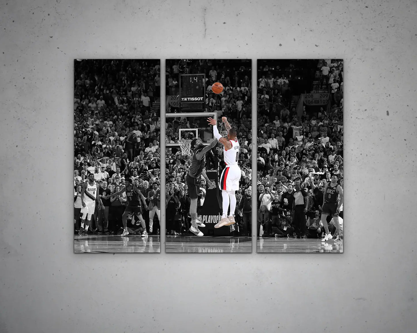 Damian Lillard Black & White Canvas Art 