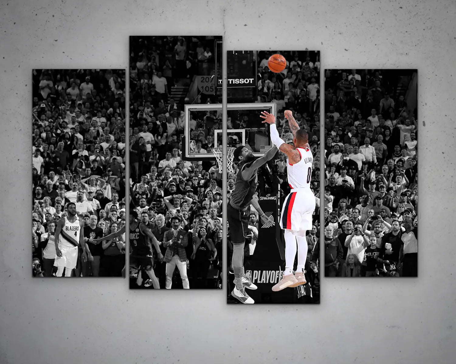 Damian Lillard Black & White Canvas Art 