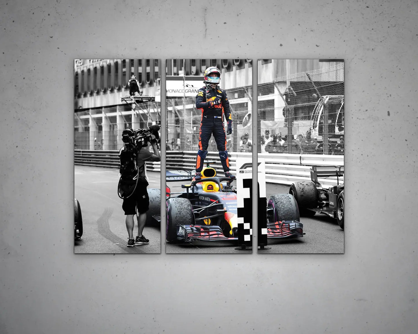 Daniel Ricciardo Black & White Canvas Art 
