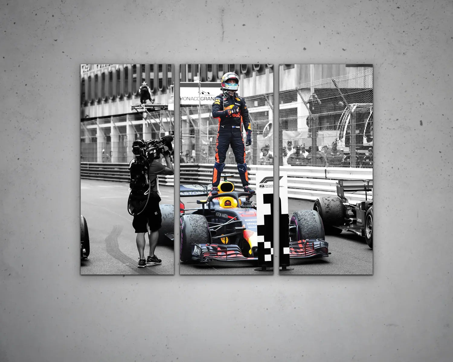 Daniel Ricciardo Black & White Canvas Art 