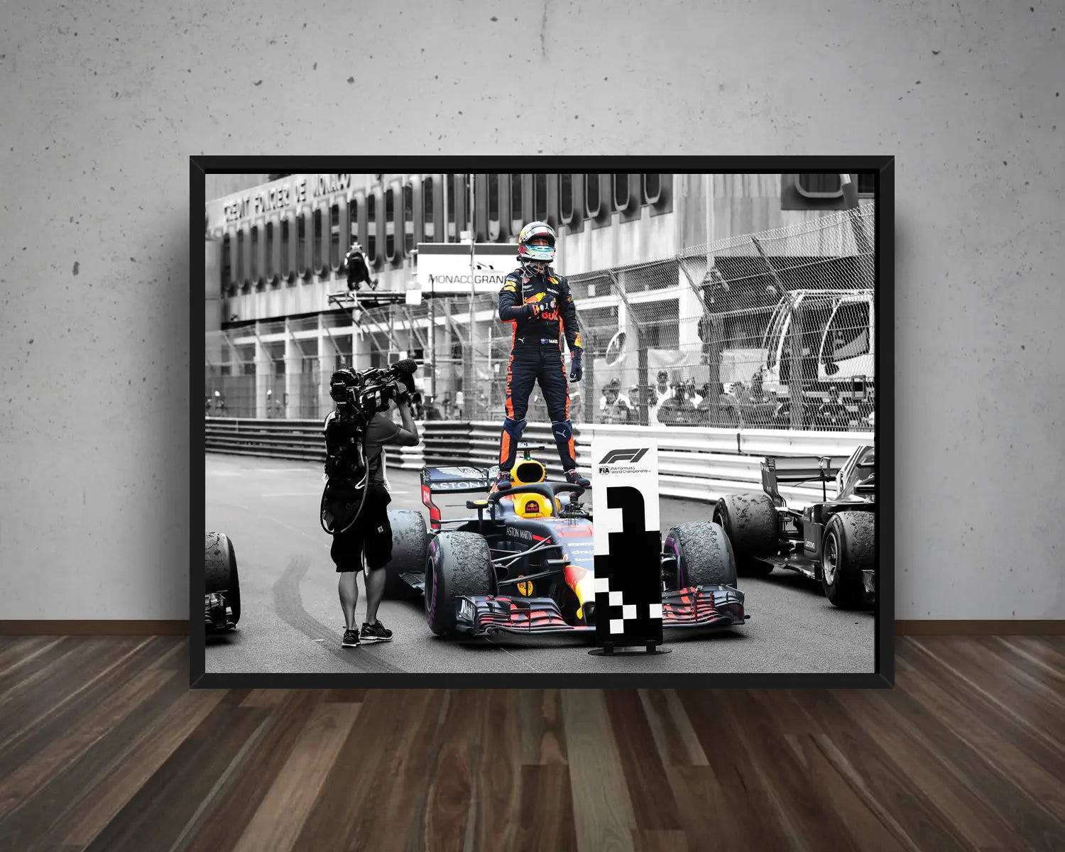 Daniel Ricciardo Black & White Canvas Art 