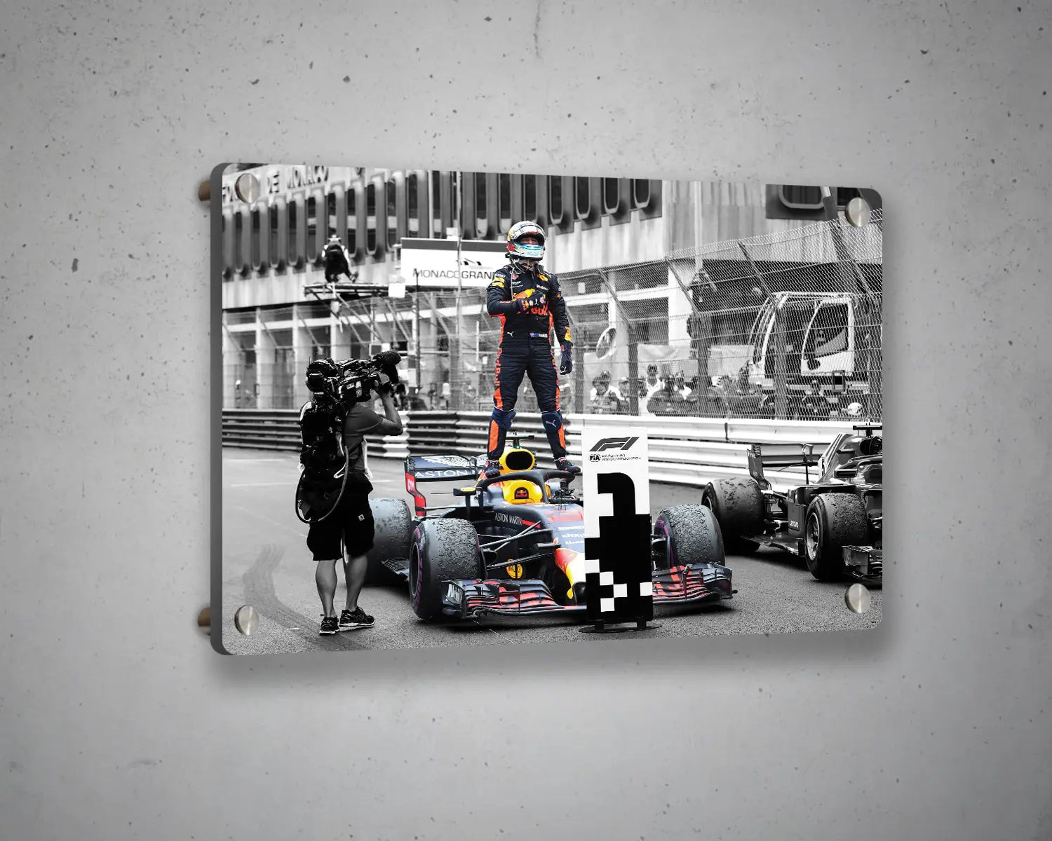 Daniel Ricciardo Black & White Canvas Art 