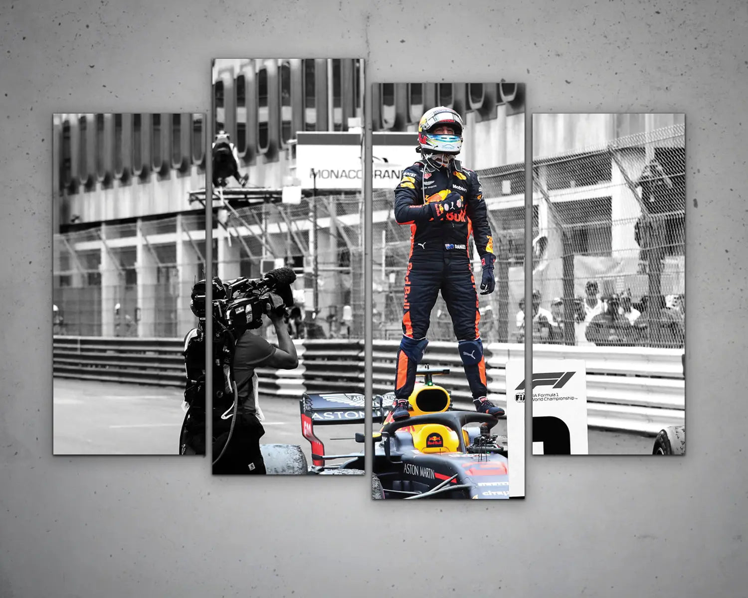 Daniel Ricciardo Black & White Canvas Art 