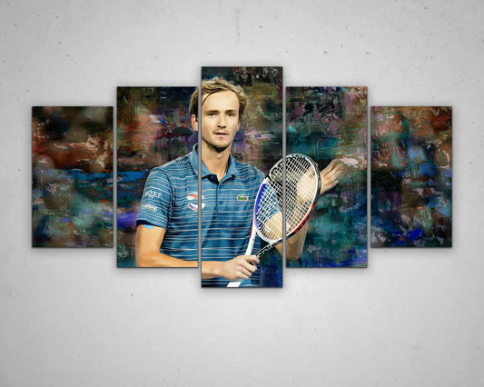 Daniil Medvedev Multicolour Wall Art