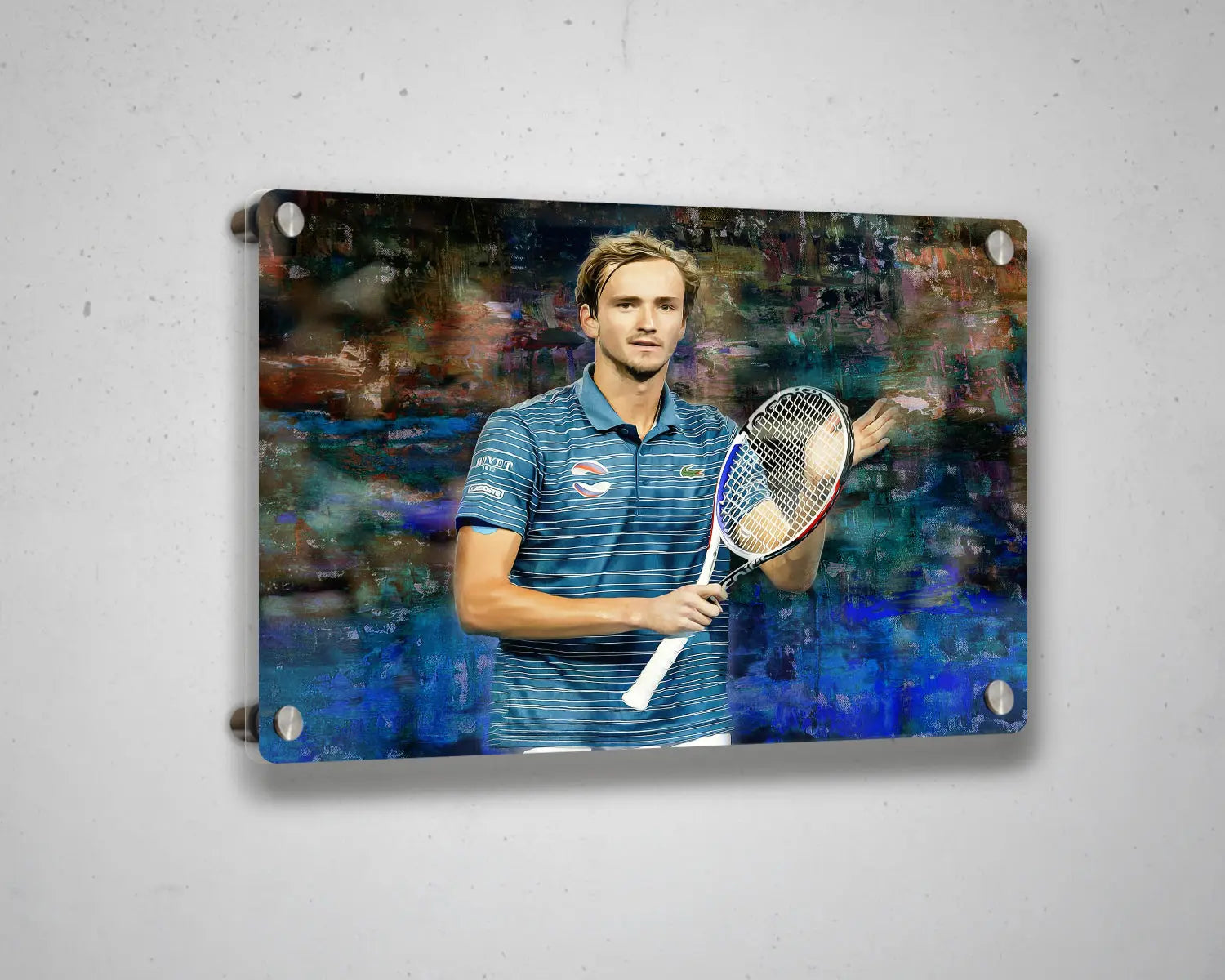 Daniil Medvedev Multicolour Wall Art 