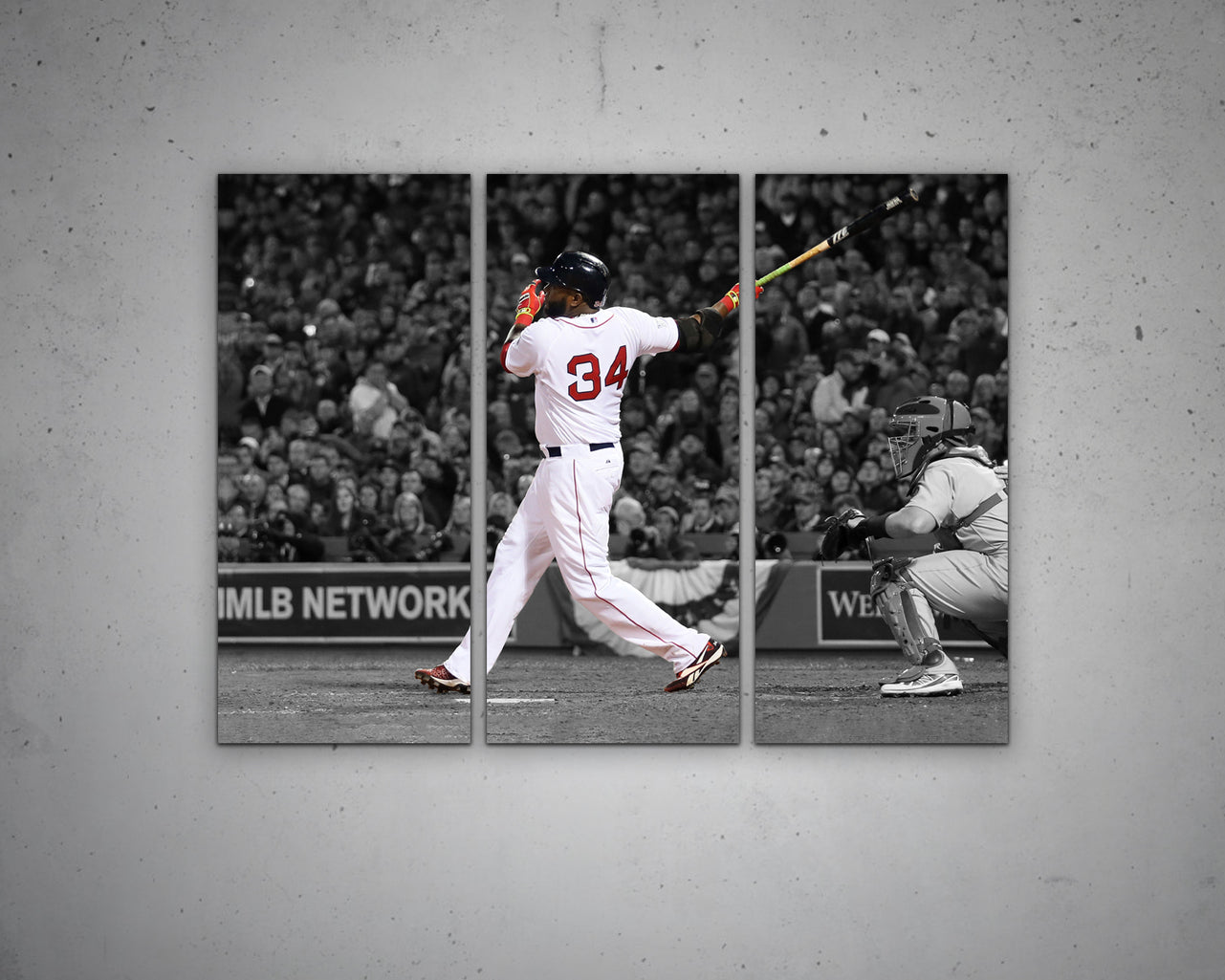 David Ortiz Black & White Canvas Art