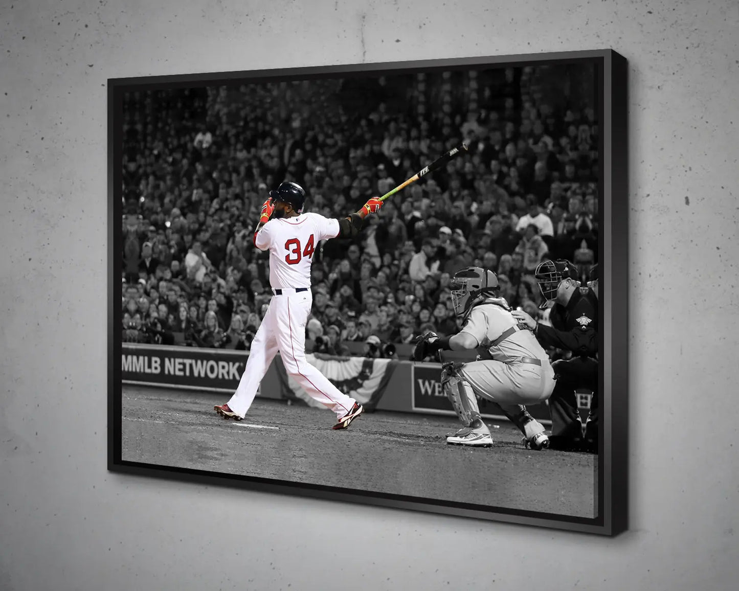 David Ortiz Black & White Canvas Art 